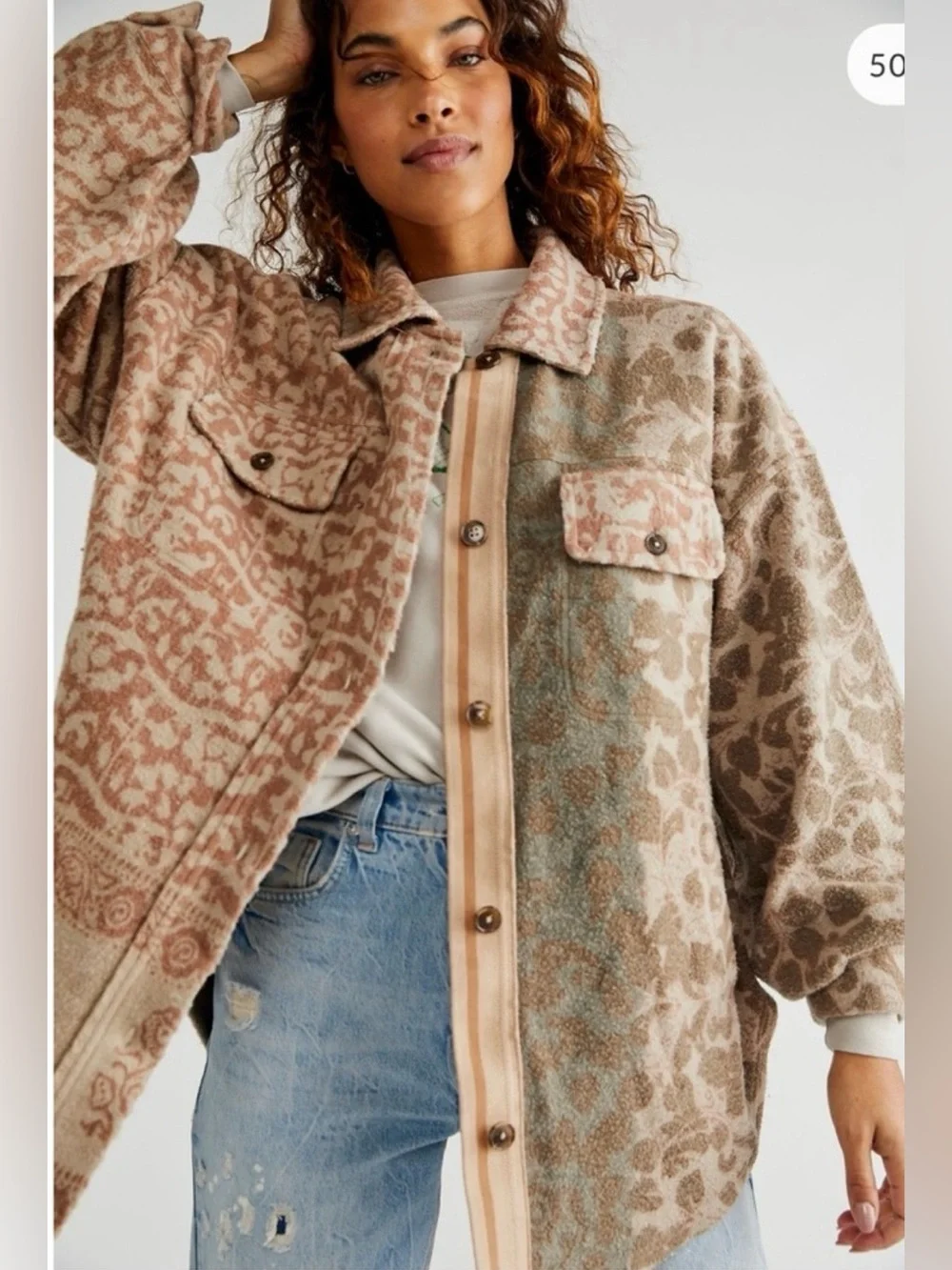 Free People Bandana Leopard Print Ruby Jacket